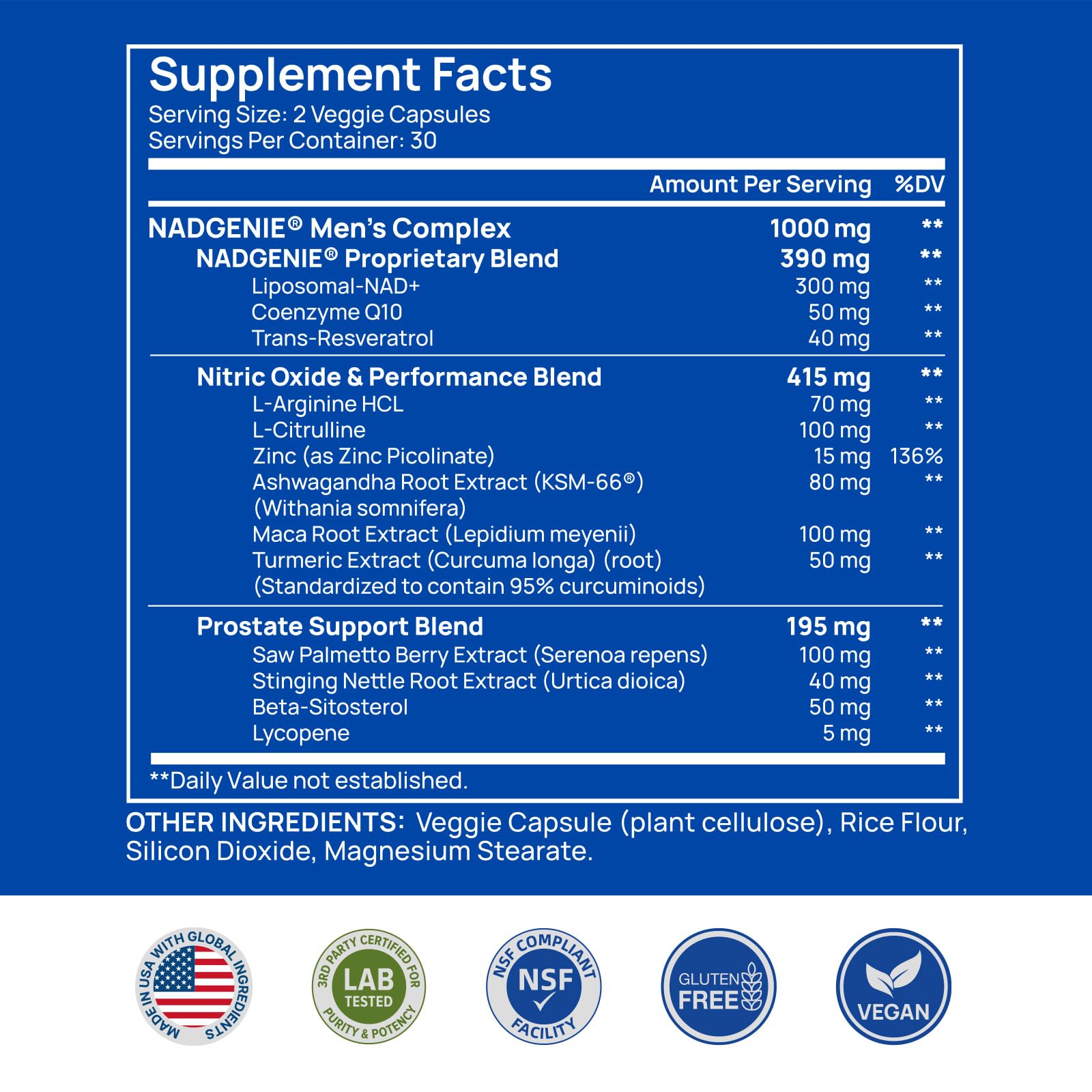Selerb Vitality System NAD+ & Magnesium Complex Capsules on a wooden table