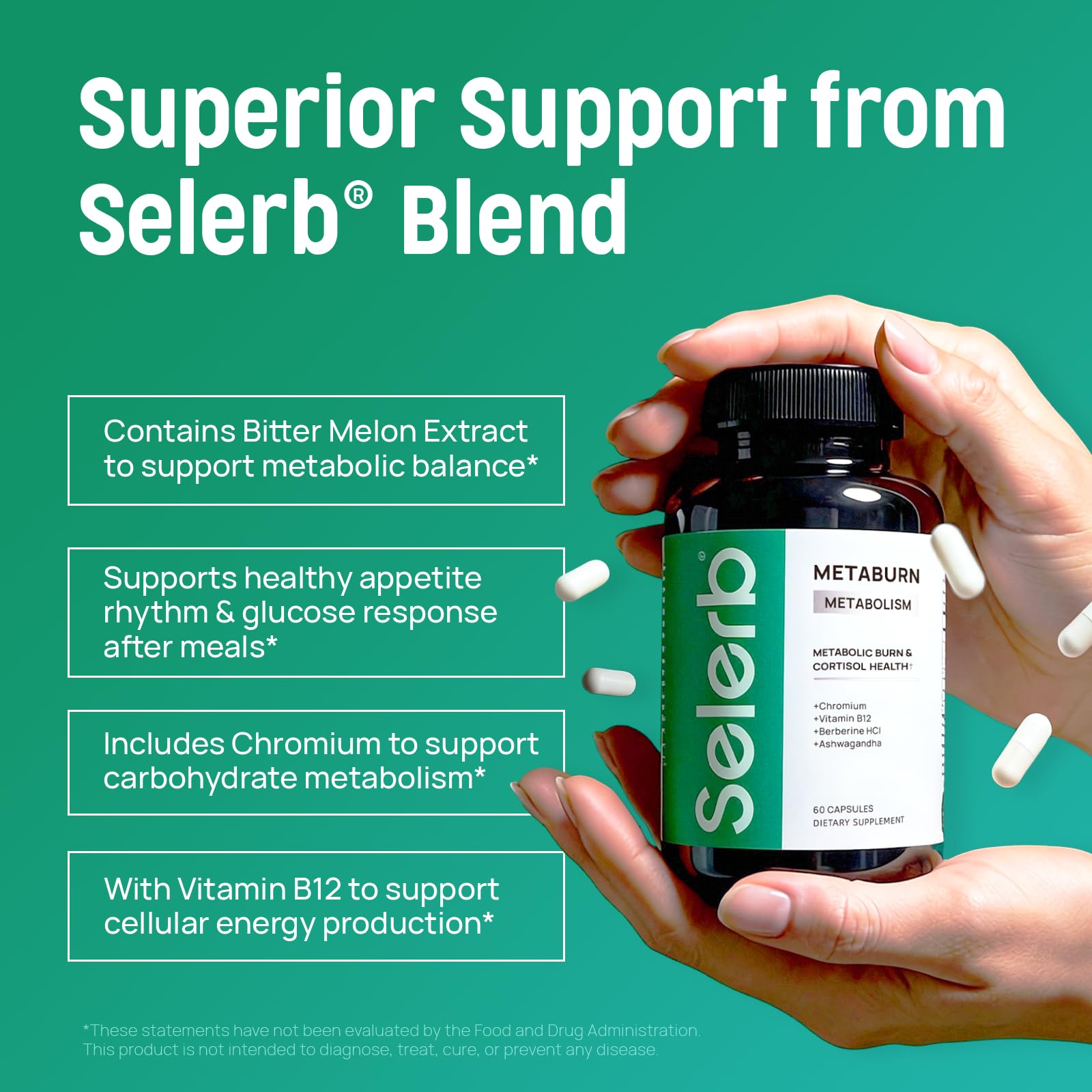 Selerb Weight Management Supplement 70g side view