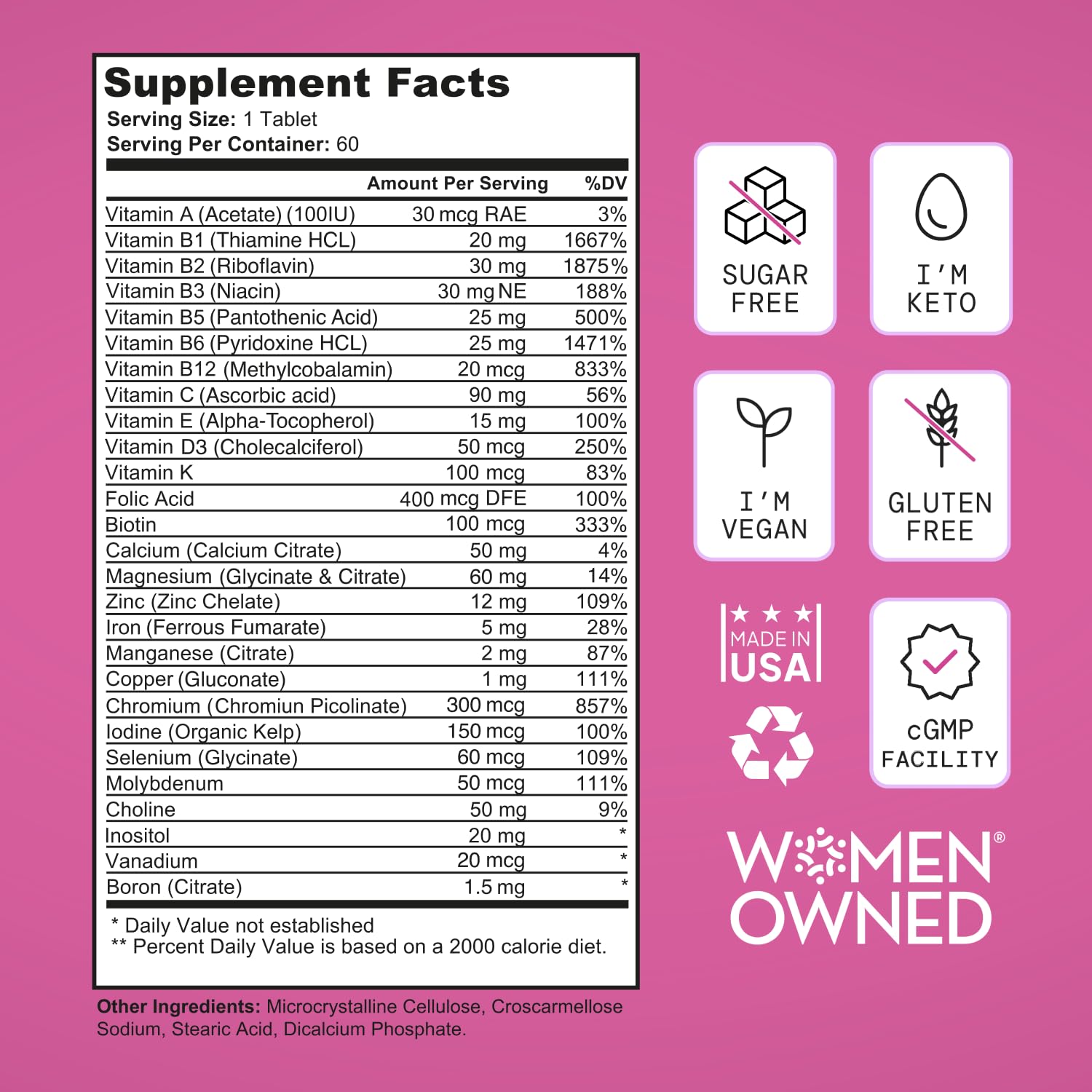 SELF NUTRITION Women's Multivitamin on a kitchen counter