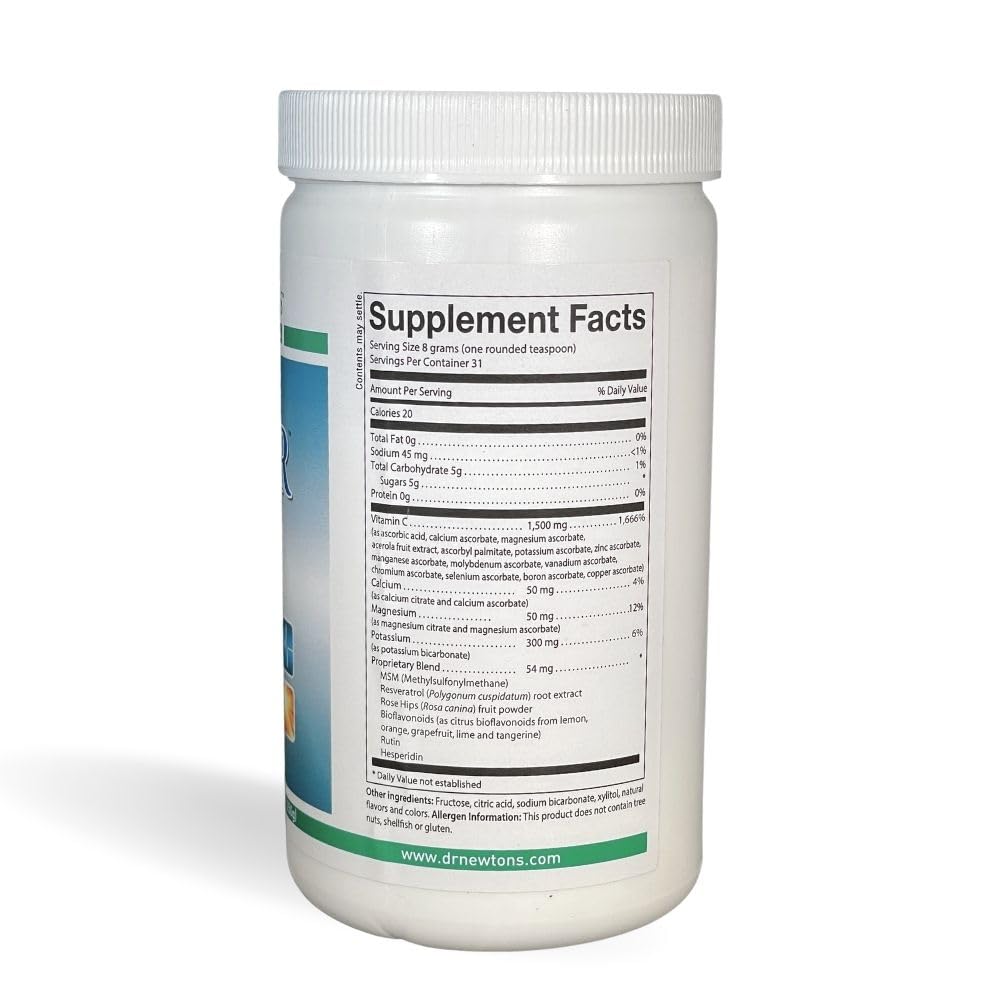 SelfCare+ Super C22 Vitamin C Powder back view with ingredient list