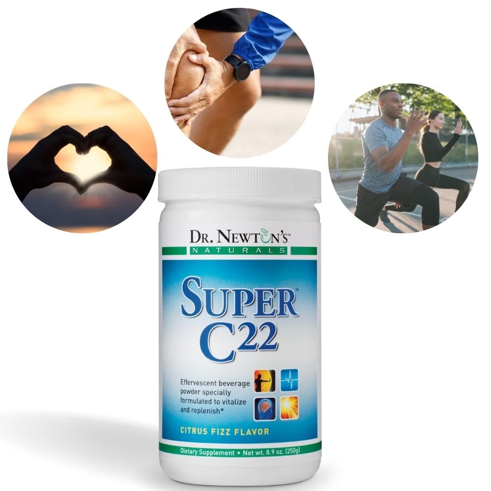 SelfCare+ Super C22 Vitamin C Powder with a spoon for serving