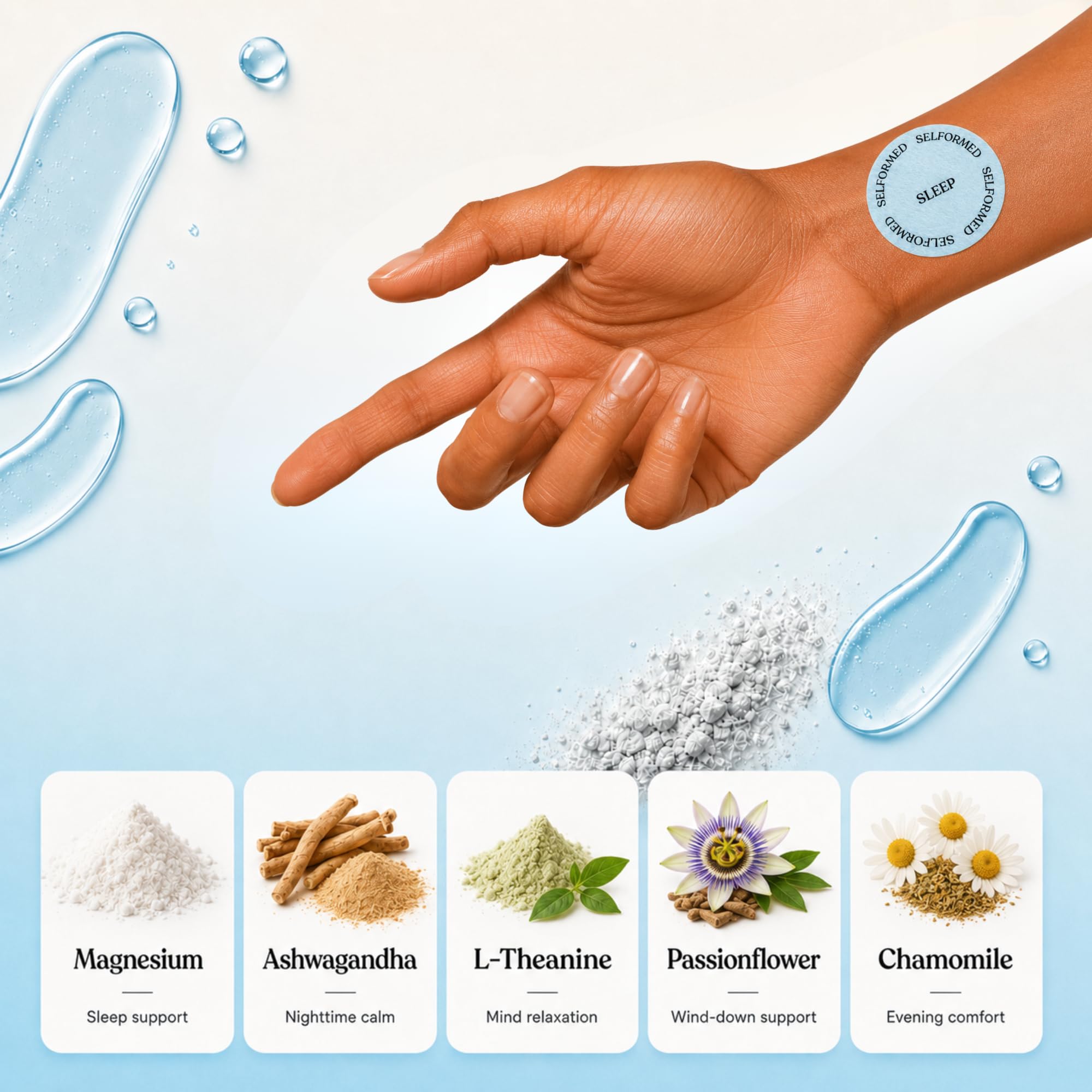 Selformed Magnesium Deep Sleep Patches with calming herbs