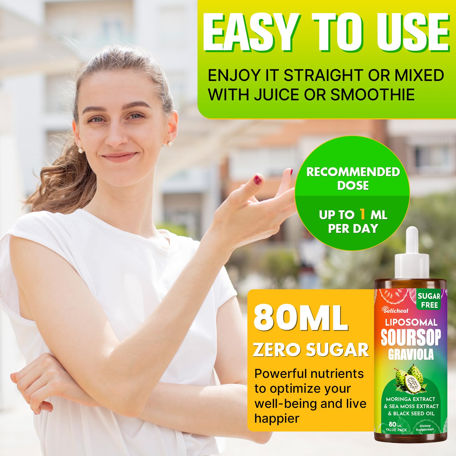 Selicheal Soursop Bitters Liquid 880MG packaging