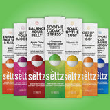 Seltz Effervescent Sleep Supplement Tablets on a kitchen counter
