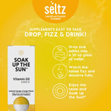 Seltz Vitamin D3 effervescent tablets on a kitchen counter