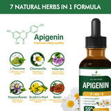 Selvaherb Sleep Aid Tincture with natural herbs background