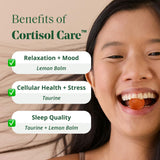 Semaine CortisolCare supplement bottle with label details