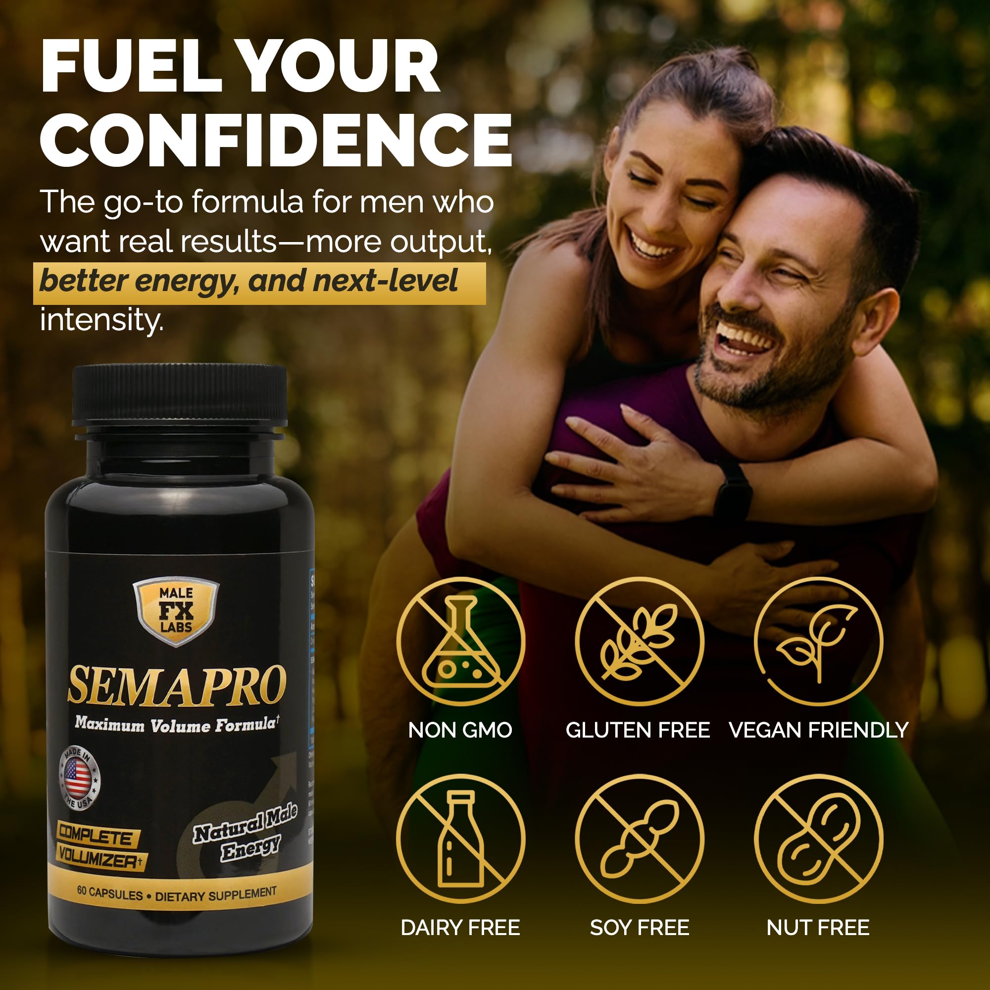 Semapro Blended Vitamin & Mineral Supplement lifestyle scene with healthy food