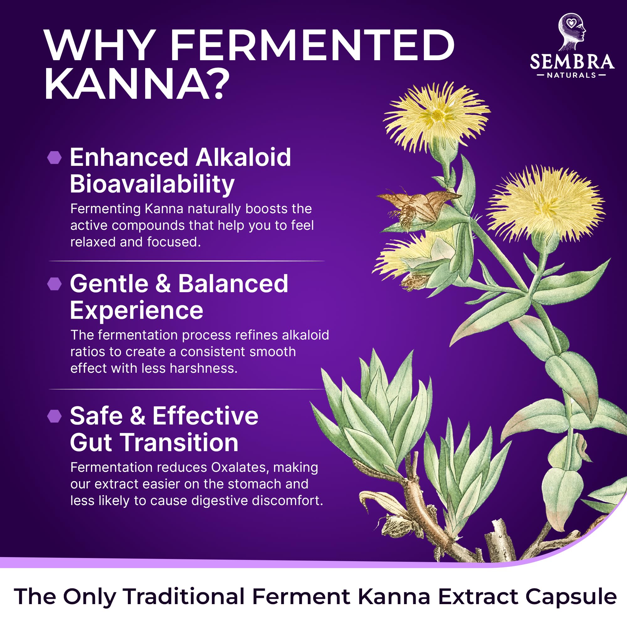 SEMBRA NATURALS Kanna Extract Capsules packaging