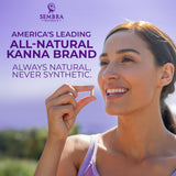 SEMBRA NATURALS Kanna Extract Capsules with a glass of water