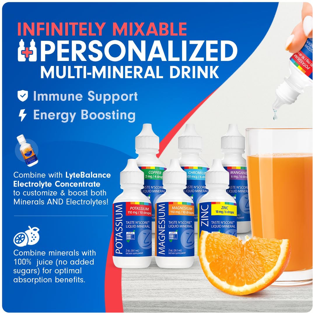 SENSEable Potassium Phosphate Liquid Mineral with glass of water