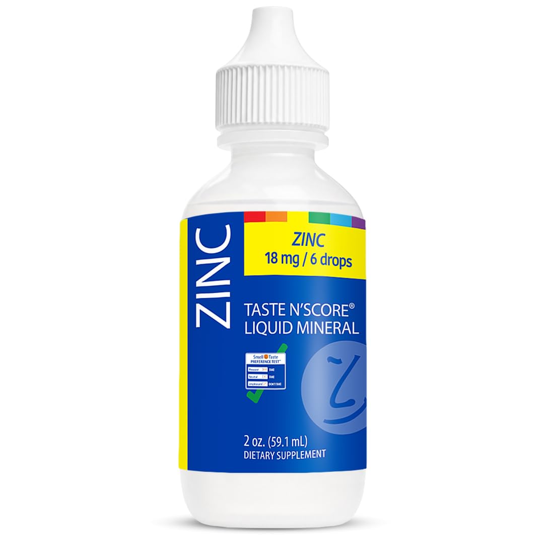 SENSEable Supplements Zinc Liquid Mineral front view with 2 oz container