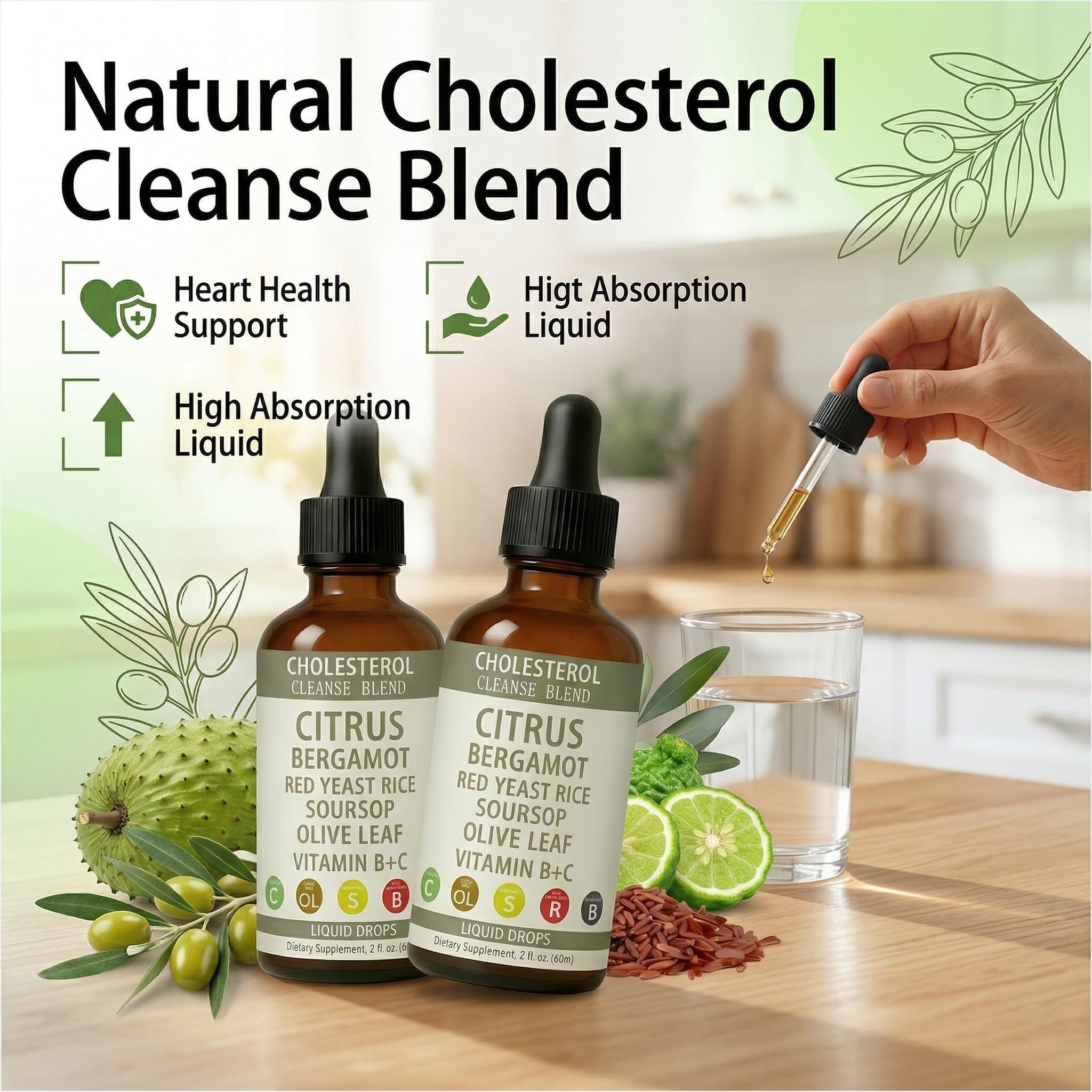 Sentk Citrus Bergamot Liquid Drops 290g back label showing ingredients