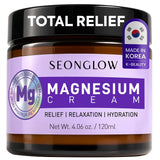 SEONGLOW Total Relief Magnesium Cream 4 Fl Oz front view with lavender scent