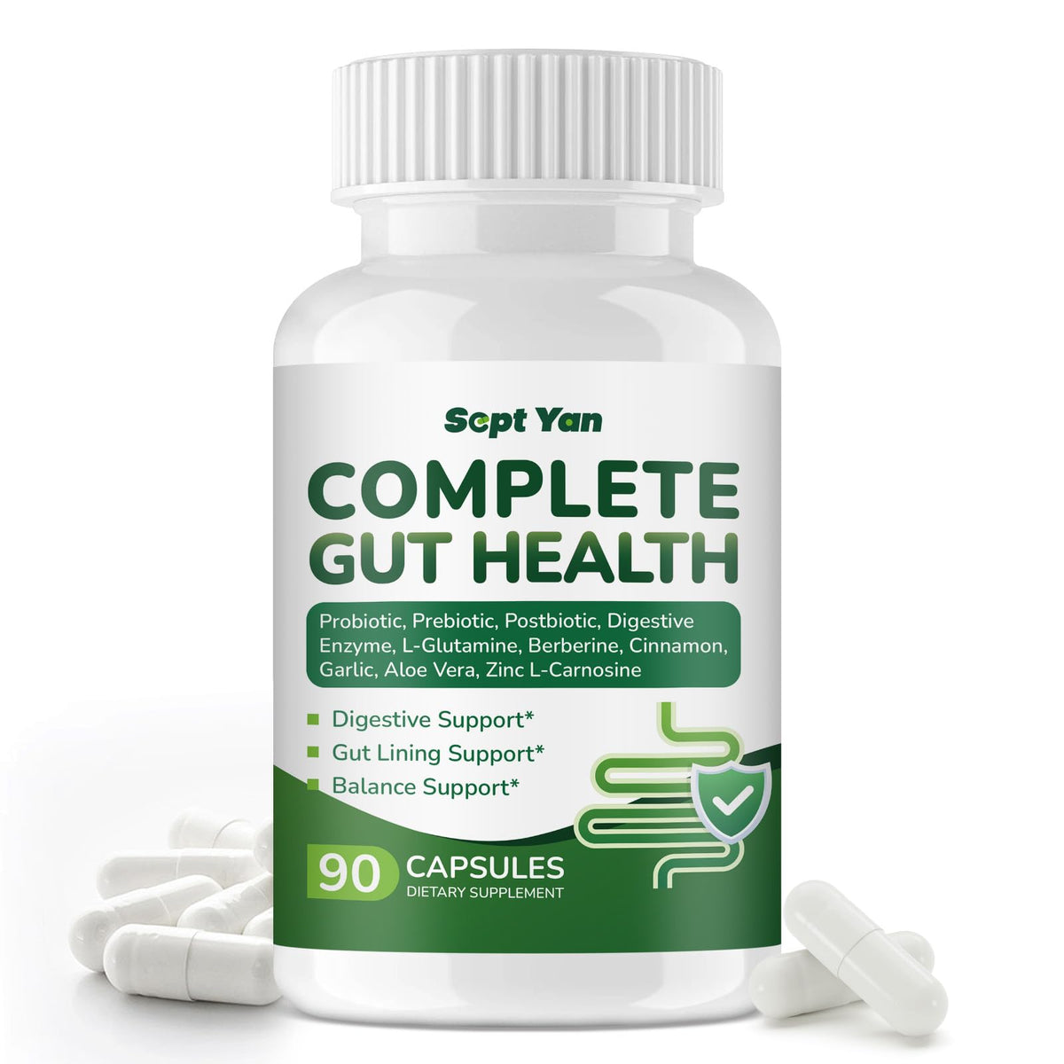 SEPT YAN Prebiotic Supplement 90 capsules front view
