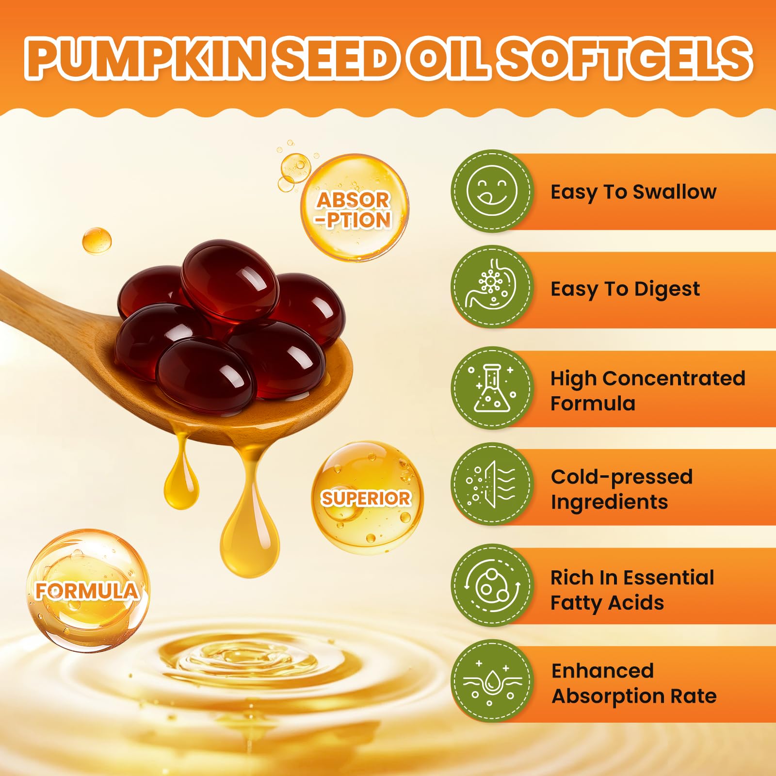 SEPT YAN Saw Palmetto & Pumpkin Seed Oil Softgels bottle with label