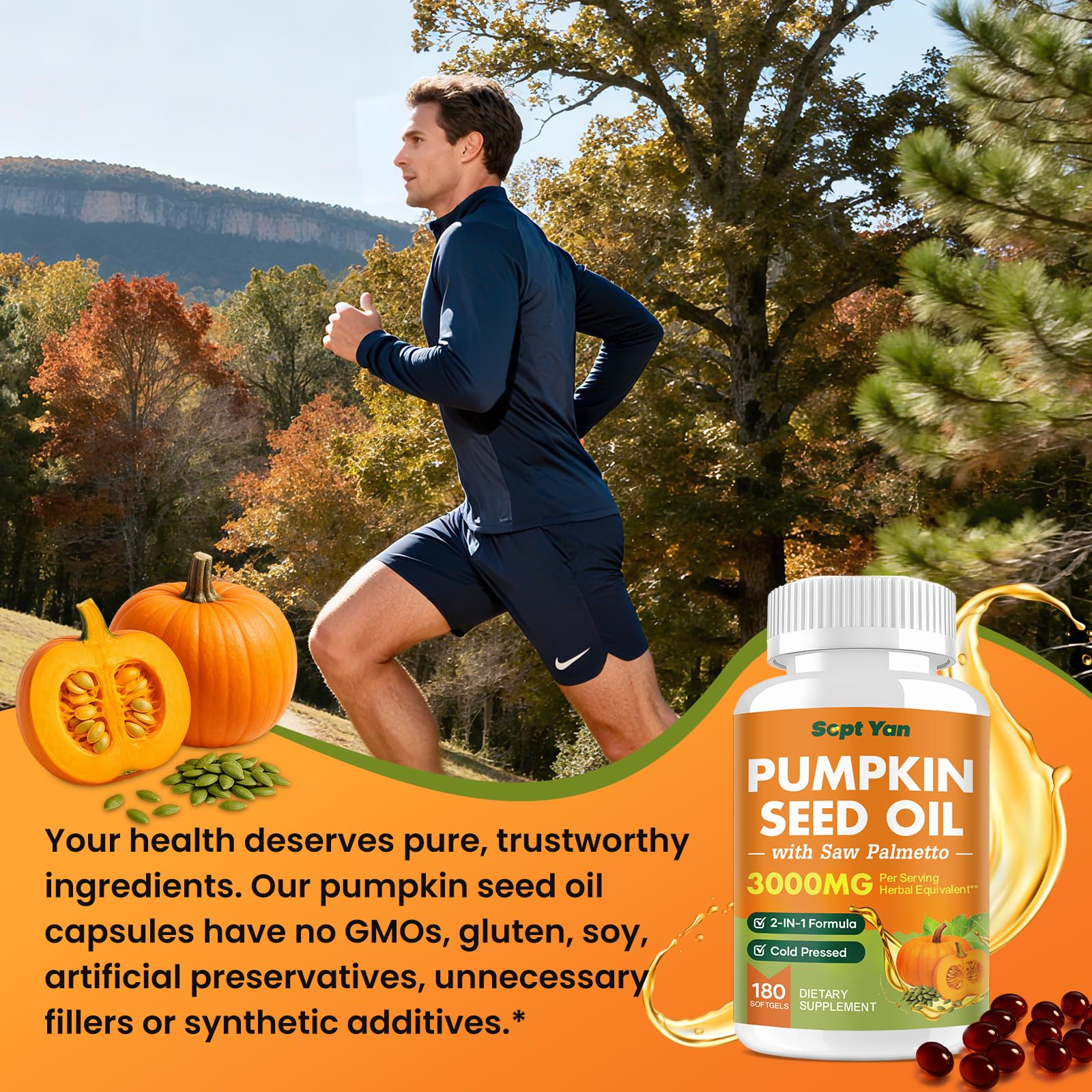 SEPT YAN Saw Palmetto & Pumpkin Seed Oil Softgels packaging