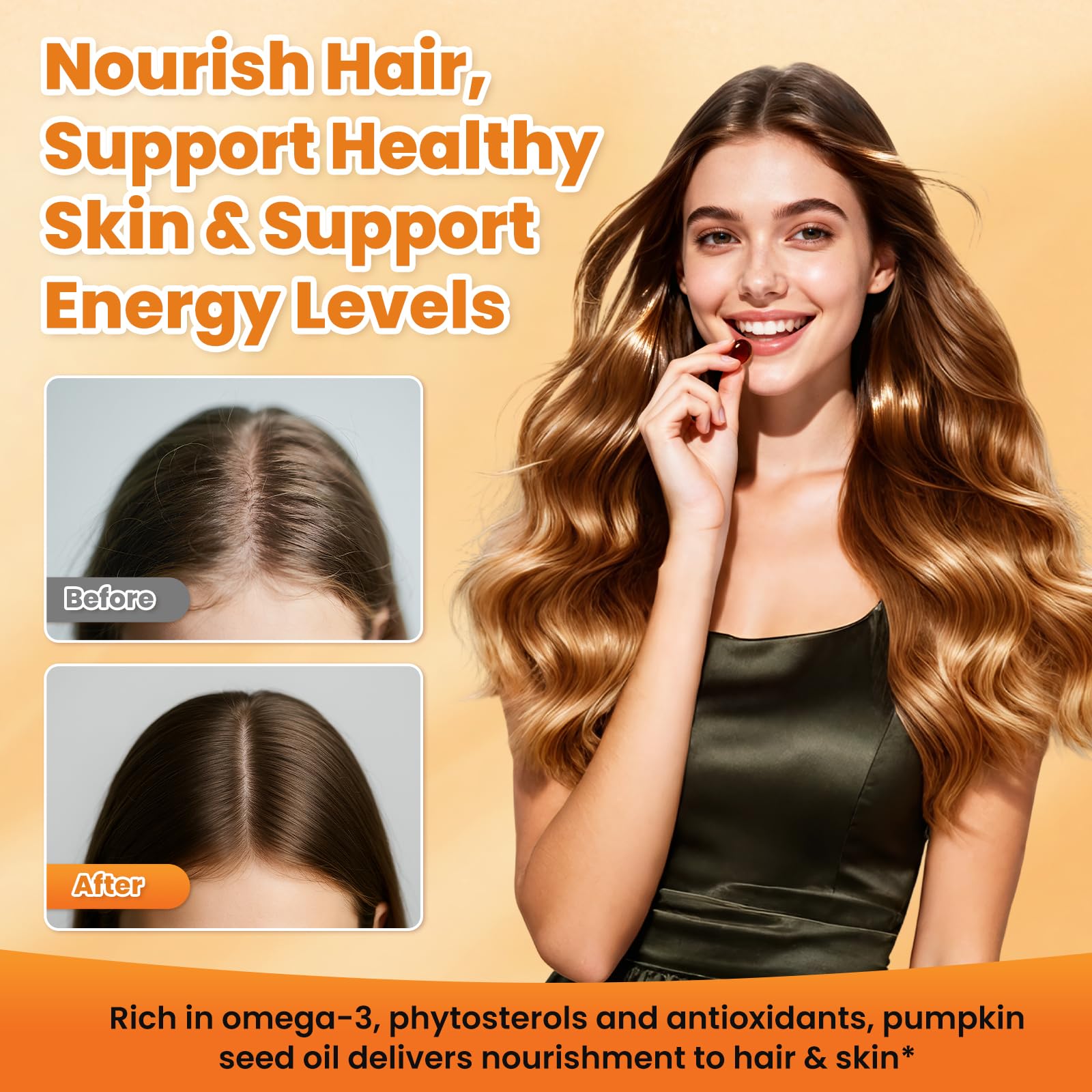 SEPT YAN Saw Palmetto & Pumpkin Seed Oil Softgels with measuring spoon