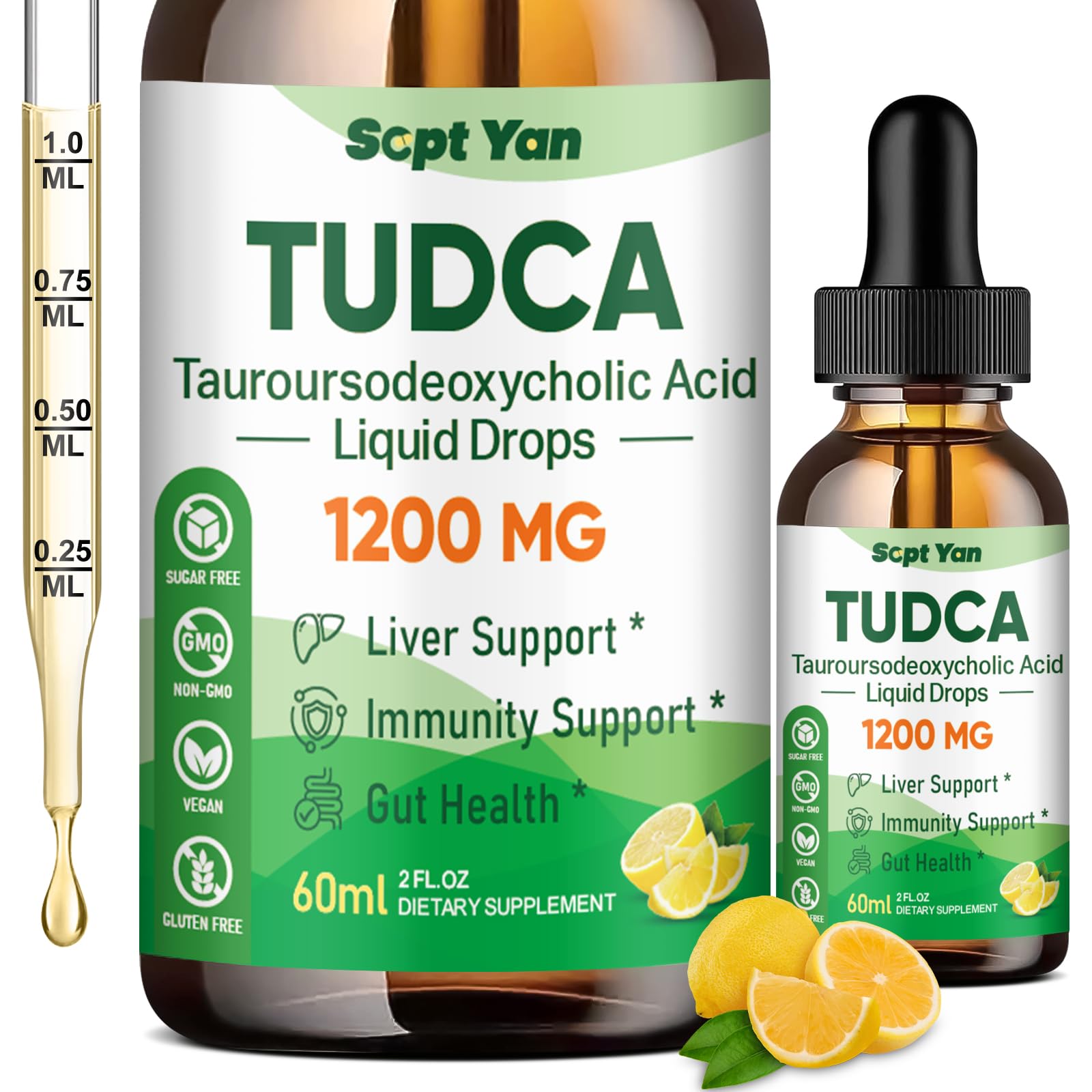 SEPT YAN TUDCA Liver Support Drops 1200mg front view