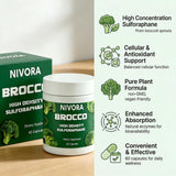 Sequente Broccoli Sprout Extract Capsules on a wooden table