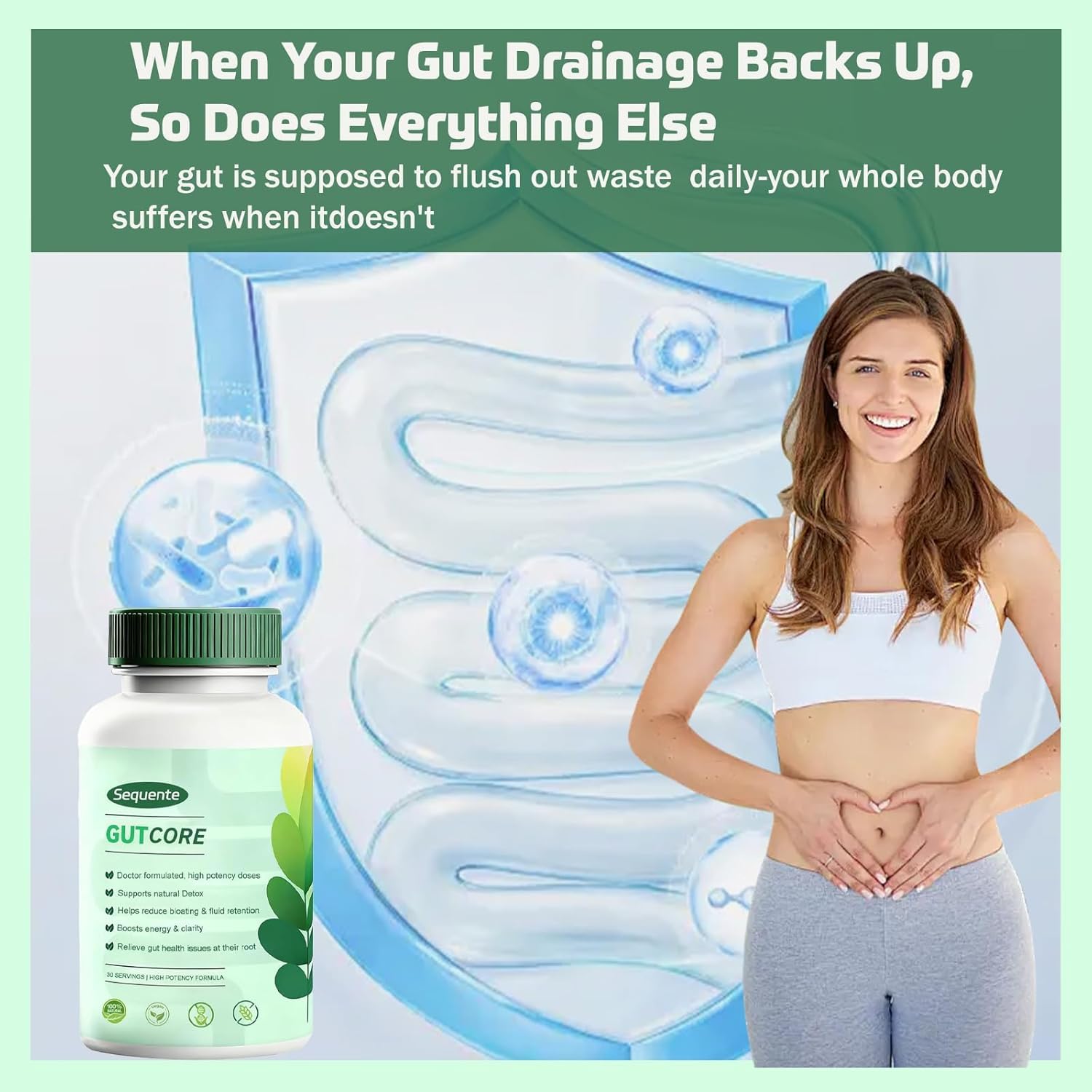Sequente GutCore Daily daily Support in a lifestyle setting
