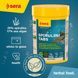 Sera Spirulina Tabs Nature 24% Spirulina side view packaging
