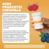 Serawise Kids Probiotic Chewable Tablets in a bowl with berries