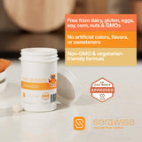 Serawise Kids Probiotic Chewable Tablets on a kitchen table