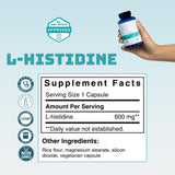 Serawise L-Histidine supplement bottle side view