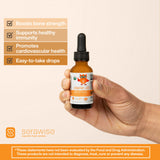 Serawise Organic Liquid Vitamin D3 with K2 ingredients list