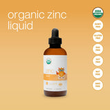 Serawise Organic Liquid Zinc 168g back view with ingredients