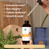 Serawise Organic Liquid Zinc 168g close-up of cap
