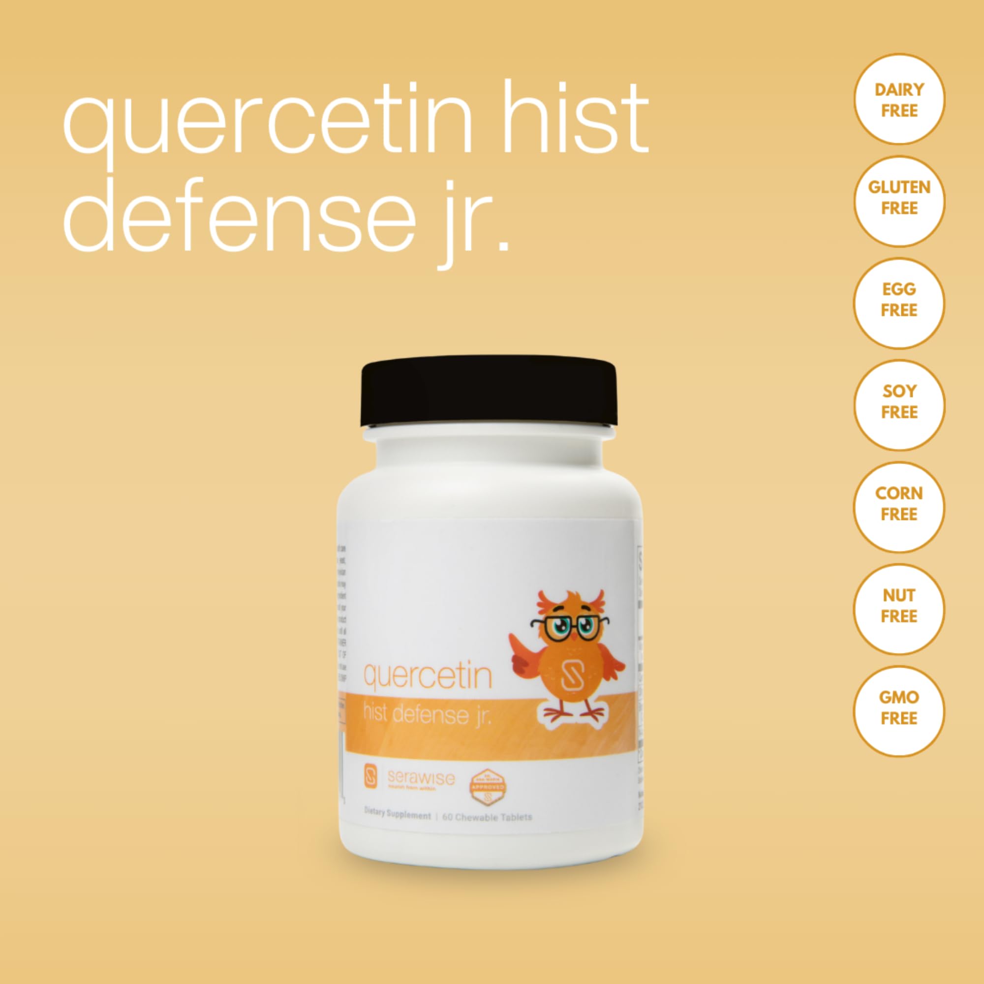 Serawise Quercetin Hist Defense Jr. chewable tablet close-up