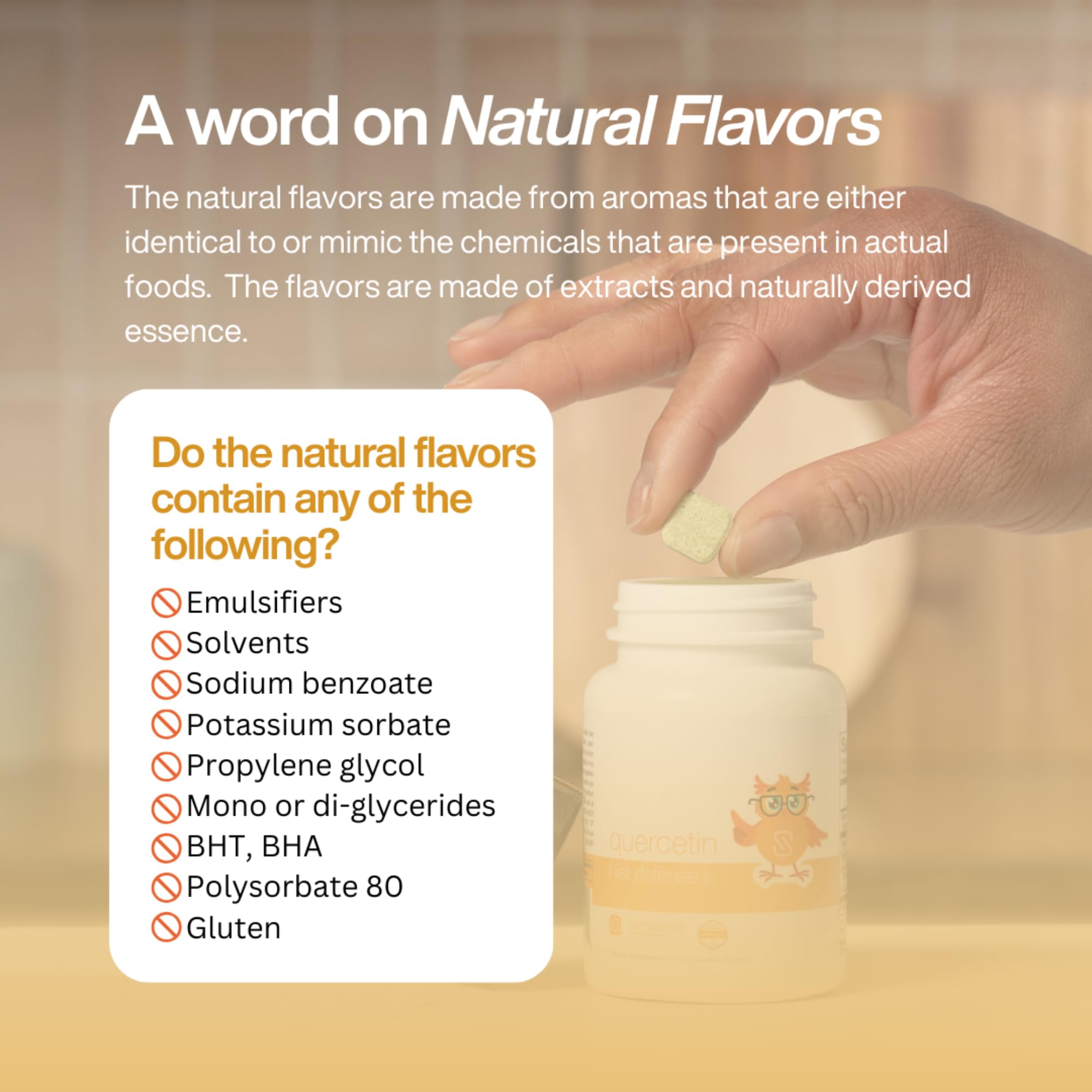 Serawise Quercetin Hist Defense Jr. product on a kitchen counter