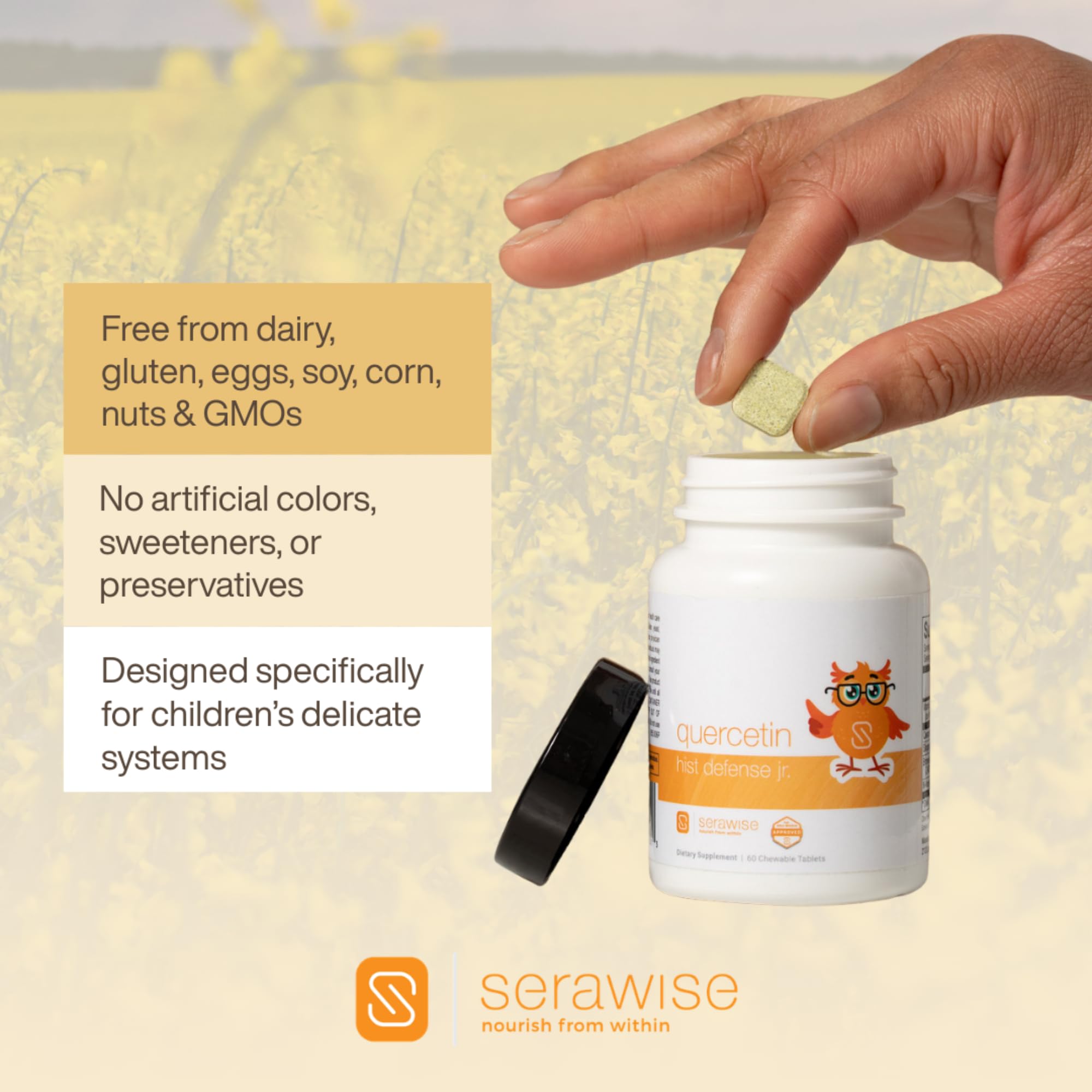 Serawise Quercetin supplement mixed with yogurt