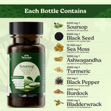 Serene Herbs 17-in-1 Blended Vitamin & Mineral Supplement bottle side view
