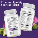 Serene Herbs Artichoke Liver Capsules displayed with a measuring spoon