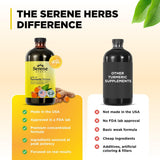 Serene Herbs Liquid Turmeric Shots 1000mg packaging details