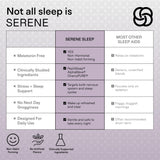 Serene Sleep Magnesium Glycinate Powder with ingredients displayed