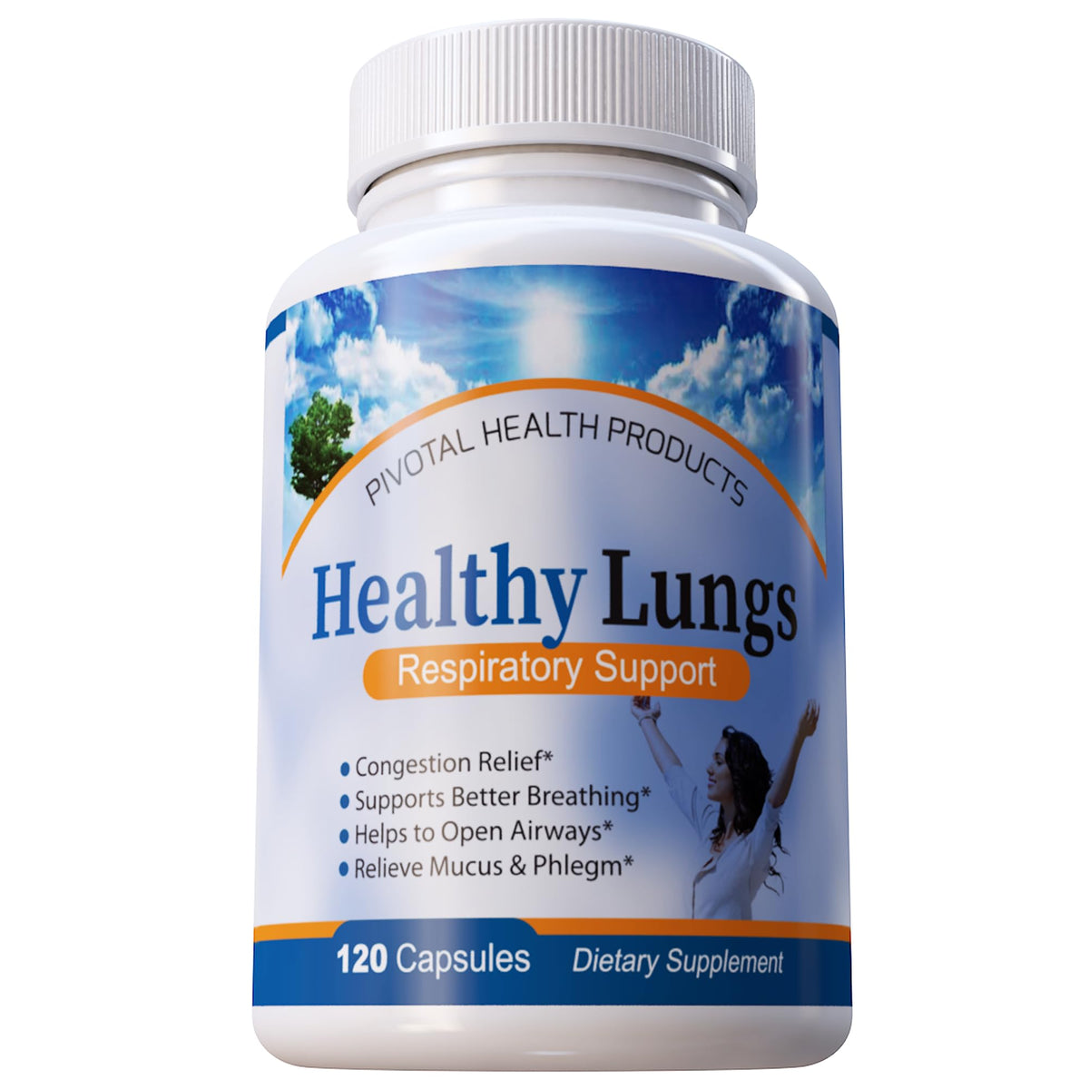 Serrasolv 360 Healthy Lungs Supplement front view with packaging