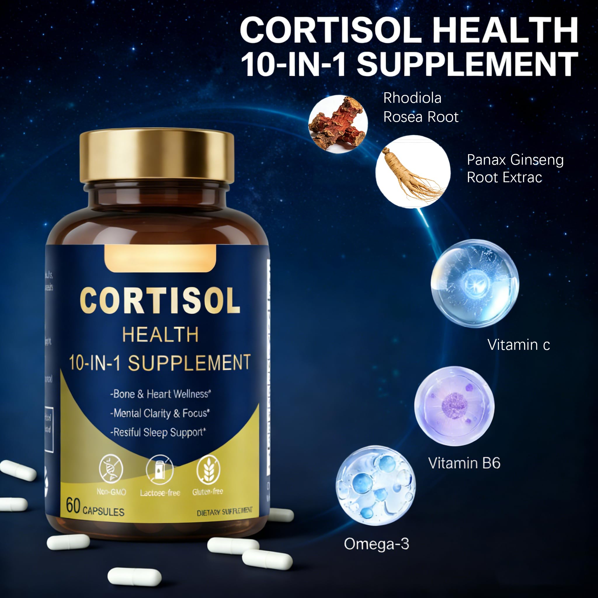 SERSANVE Cortisol Manager supplement bottle side view