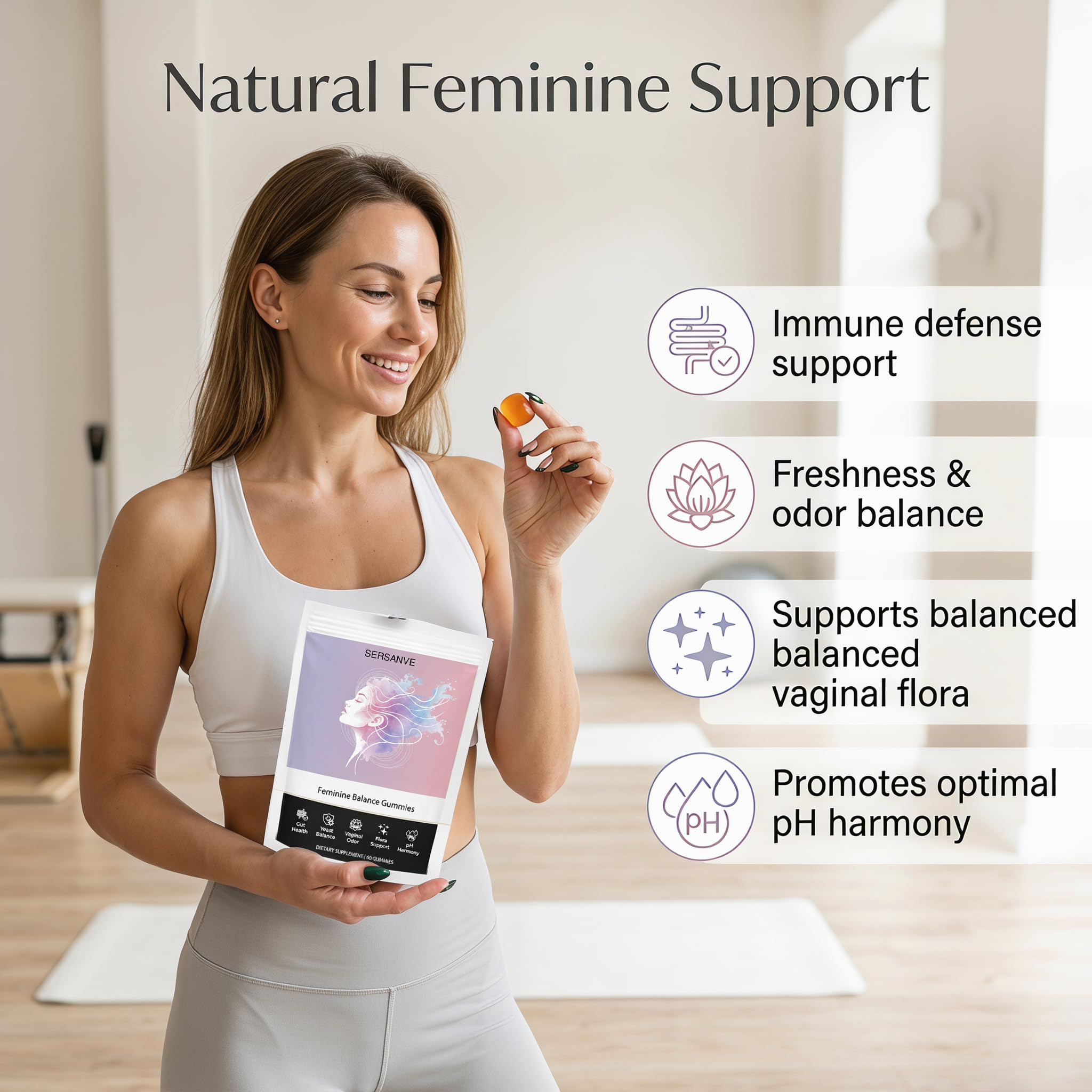 SERSANVE Feminine Balance Gummies side view