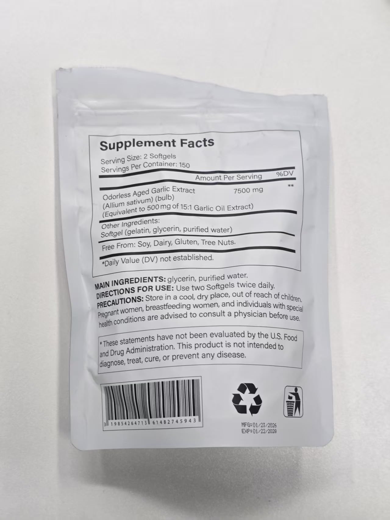 SERSANVE Garlic Softgels with natural garlic bulbs