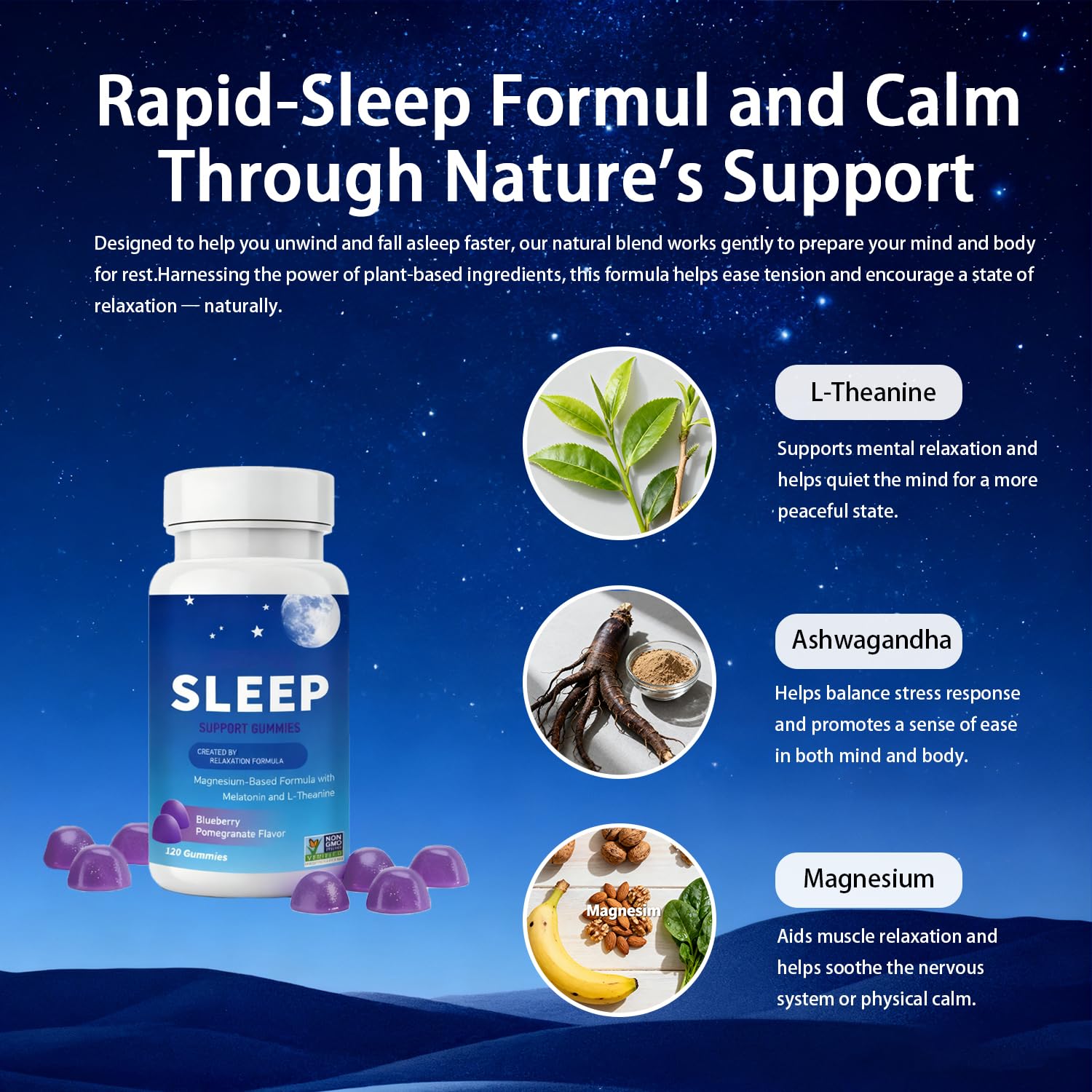 SERSANVE Sleep Gummies showing individual gummy