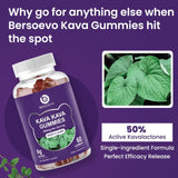 Serving size of BERSOEVO Kava Kava Gummies on a plate