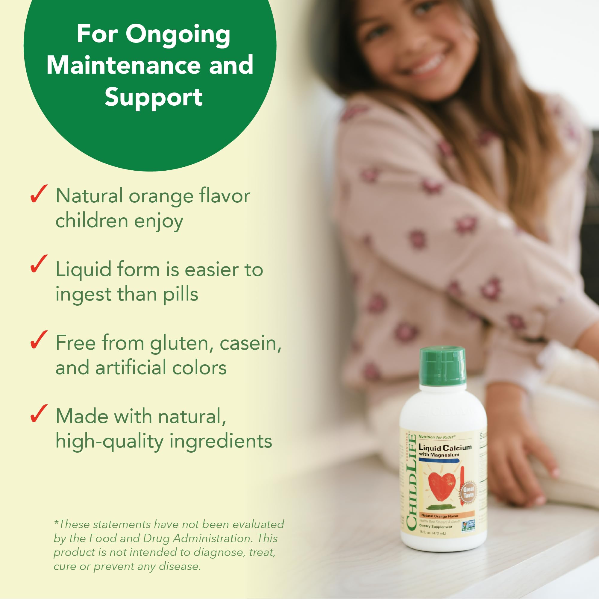 Serving suggestion for CHILDLIFE ESSENTIALS Calcium Supplement
