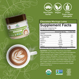 Serving suggestion for ORGANIC INDIA Chocolate Moringa Latte