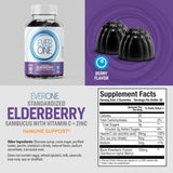 Serving suggestion of Ever One Elderberry Gummies