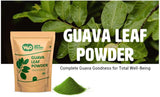 Serving suggestion of guava leaf powder in warm water