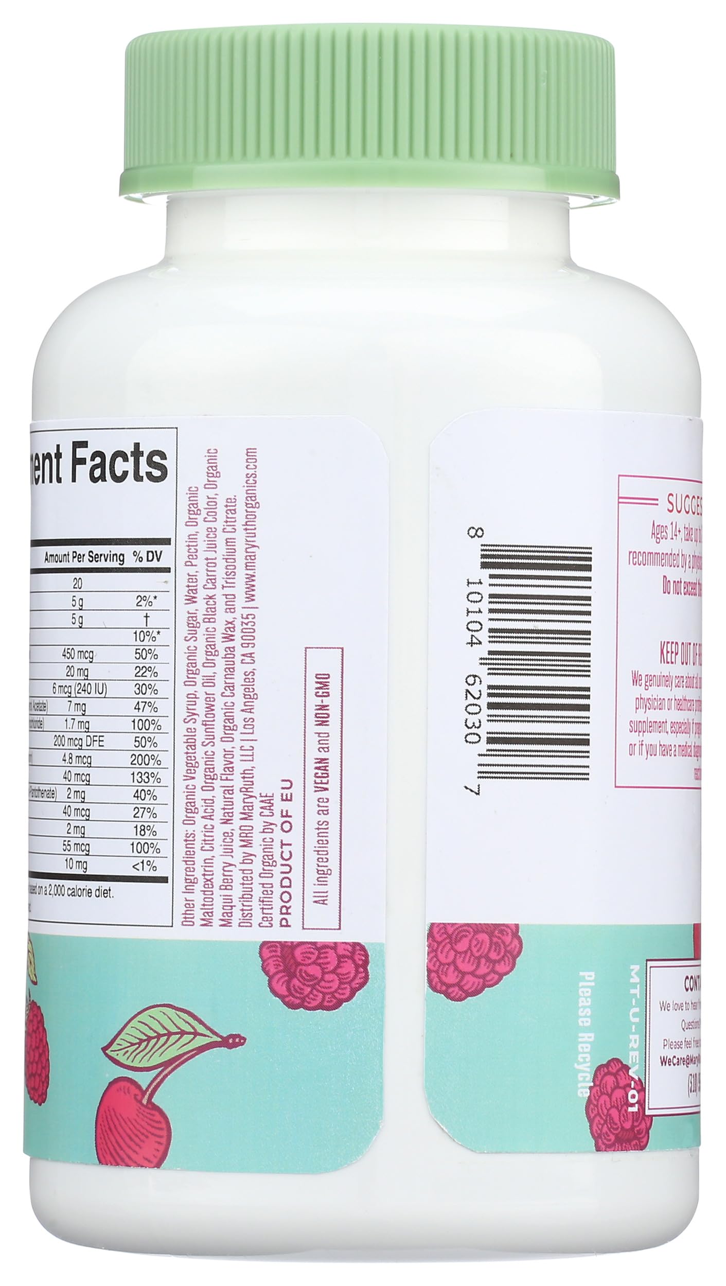 Serving suggestion of MARYRUTH'S Women's Multivitamin Gummies